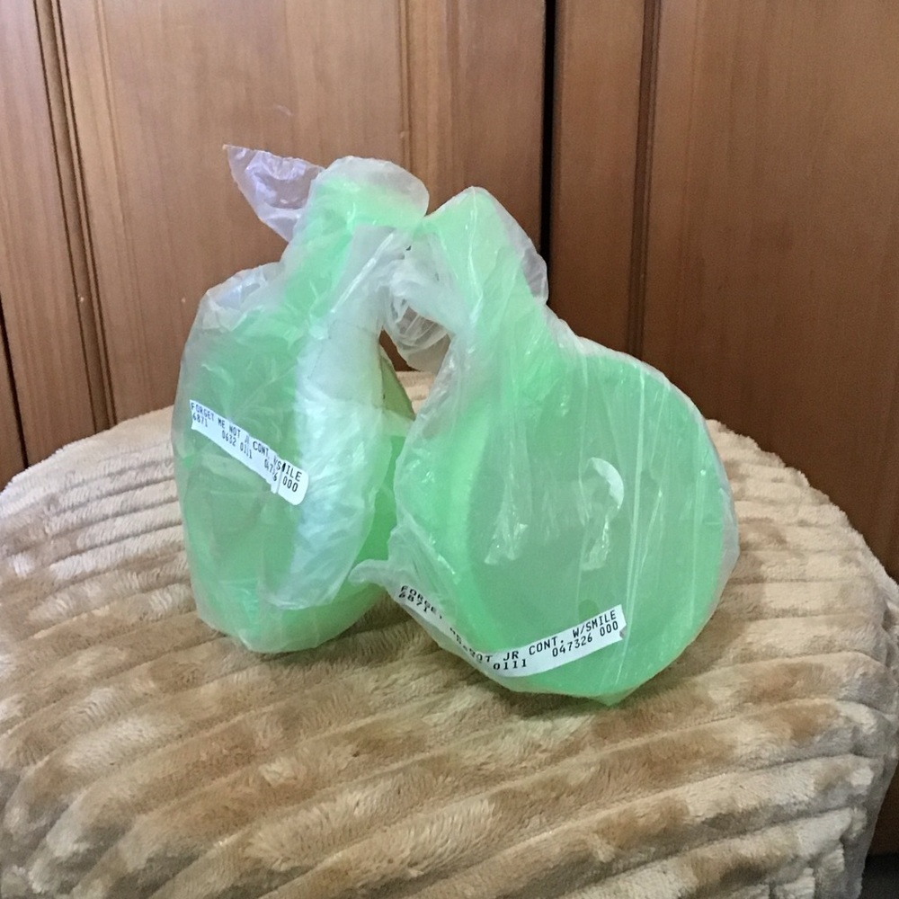 Tupperware Set of 2 Forget Me Not Jr Green Containers